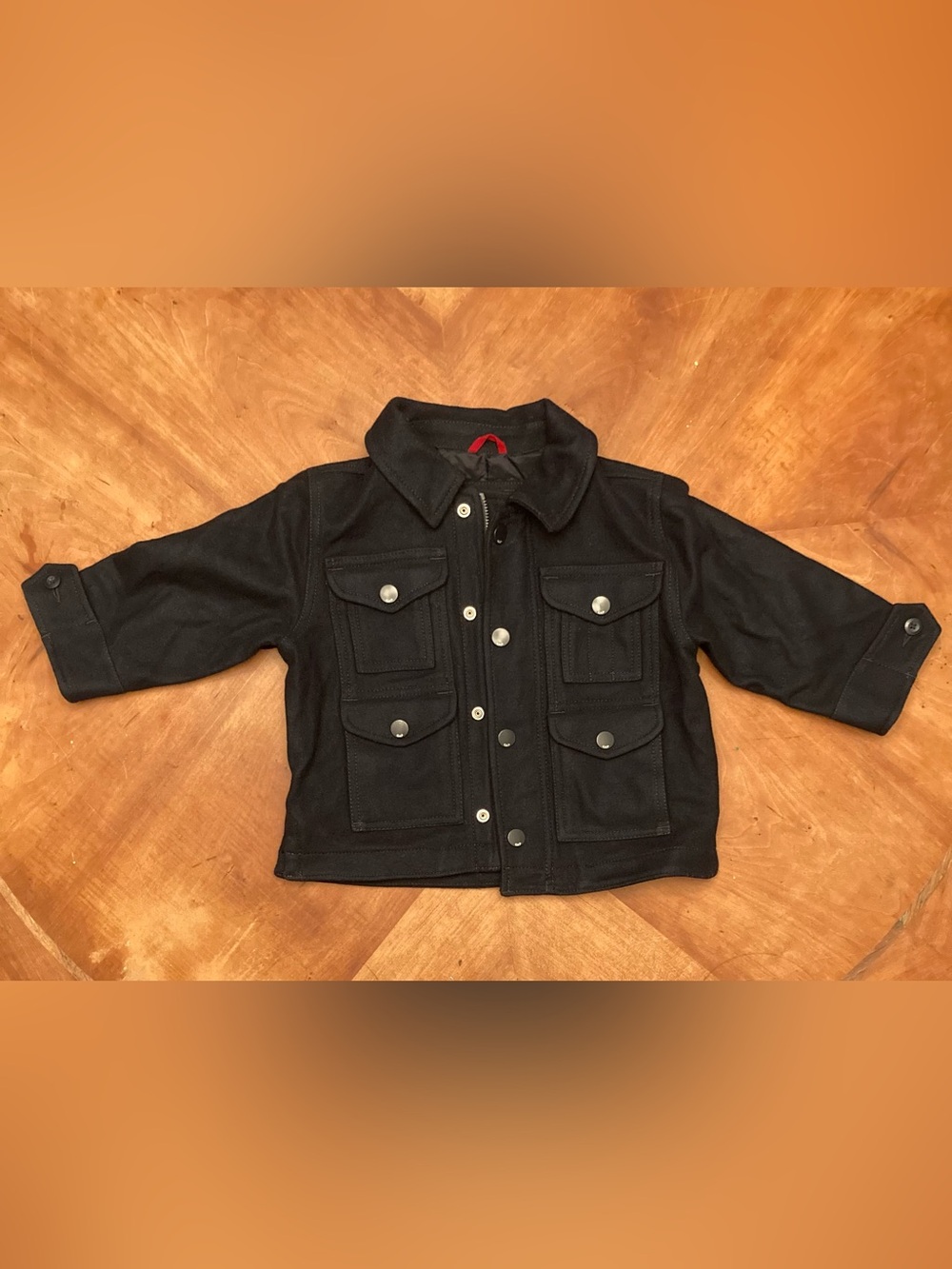 VTG Authentic Baby Gap Black Utility Field Jacket Toddler 2T 2 Years Mackinaw